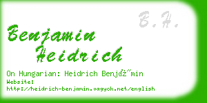 benjamin heidrich business card